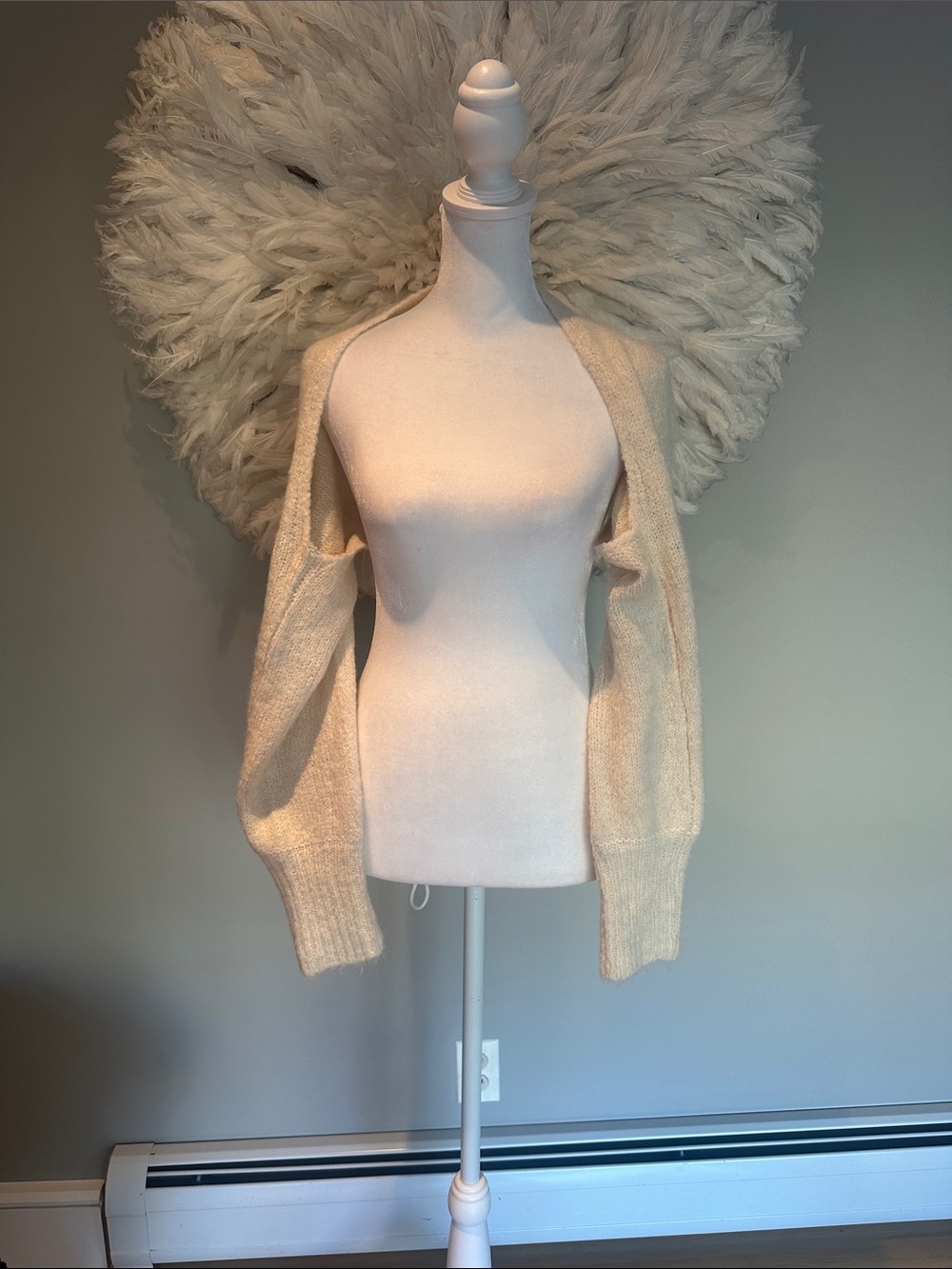 Free people Cozy Open-Front Women's Sweater Shrug in Cream
